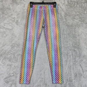 Revolver Fashion Leggings Womens S Rainbow Mermaid Scale Ankle Stretch Festival